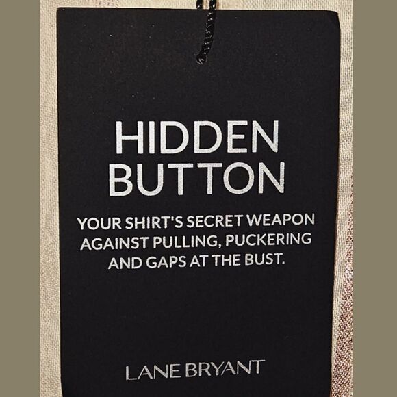 LANEBRYANT Plus Size Women's Sleeveless Striped Shimmery Pink Tank Top - Picture 8 of 13